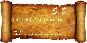 Sárközi Dominik névjegykártya