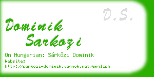 dominik sarkozi business card