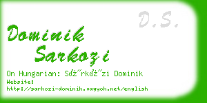 dominik sarkozi business card